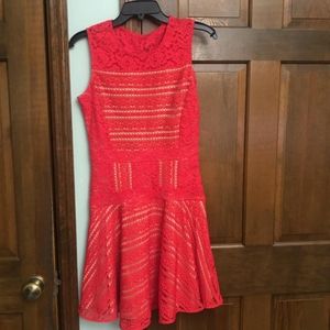 BCBG Red Jalina Short Casual DressSmall